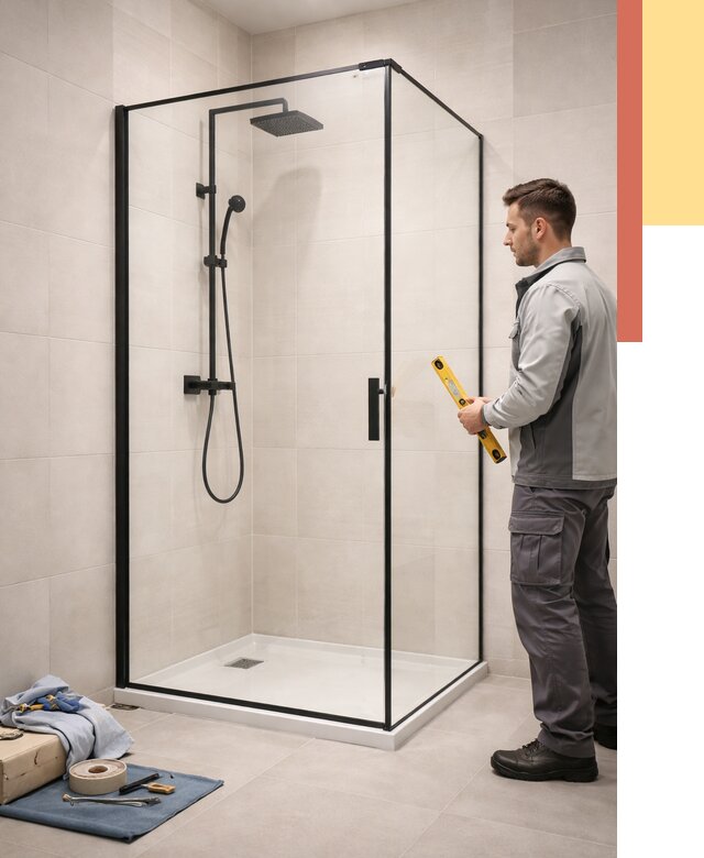 Стеклянные перегородки для душа в Тутаеве от 13105 руб. | Монтаж под ключ — ОТДЕЛОЧНИК-Ттв