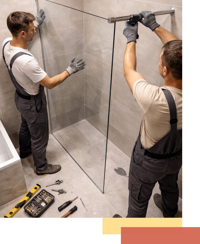 Стеклянные перегородки для душа в Тутаеве — изготовление и монтаж