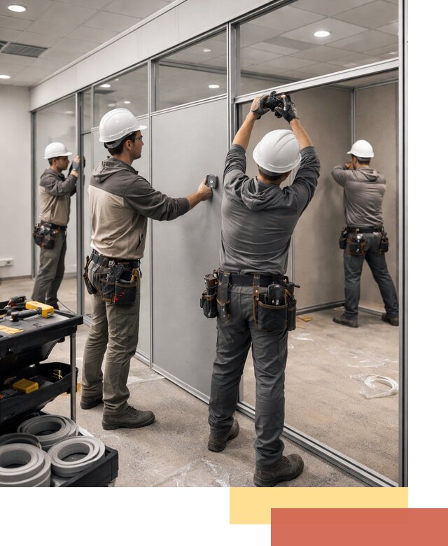 Мобильные офисные перегородки под ключ в Тутаеве