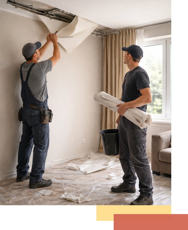 Демонтаж натяжного потолка в Тутаеве быстро и аккуратно