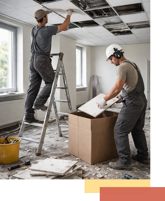 Демонтаж потолочной плитки в Тутаеве быстро и аккуратно