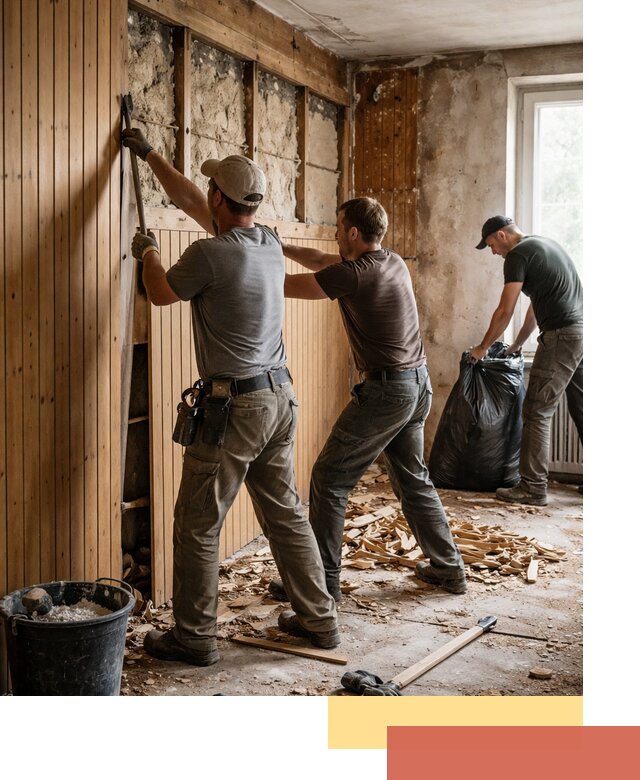 Демонтаж вагонки и вывоз материалов в Тутаеве