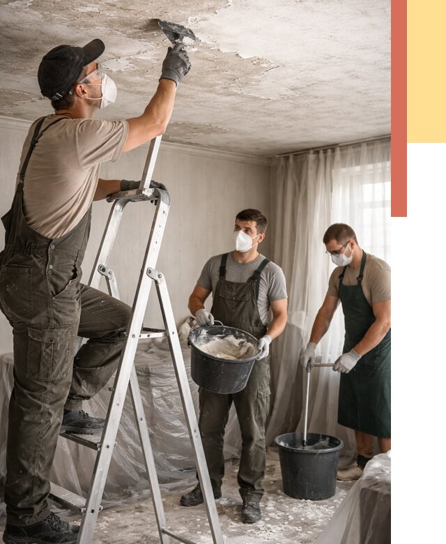 Удаление побелки с потолка в Тутаеве от 2621 руб. быстро и недорого | ОТДЕЛОЧНИК-Ттв