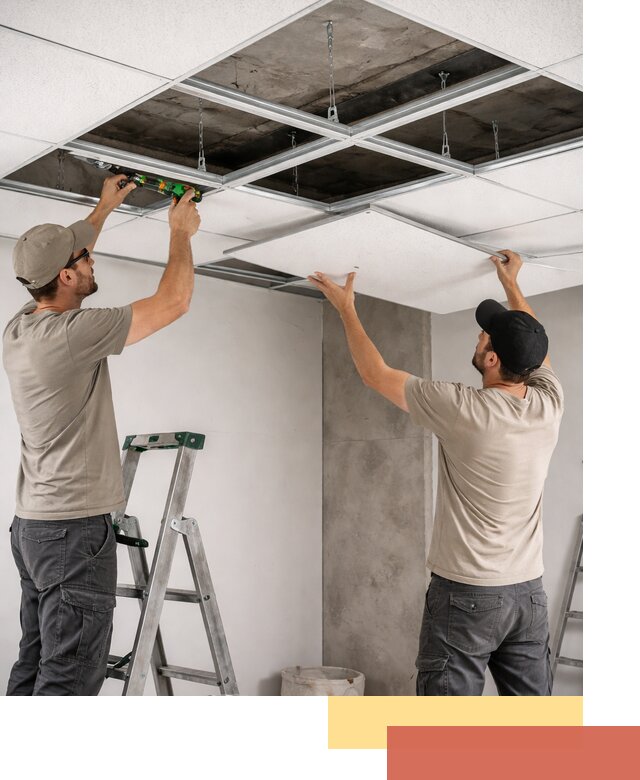 Монтаж потолка Армстронг под ключ в Тутаеве