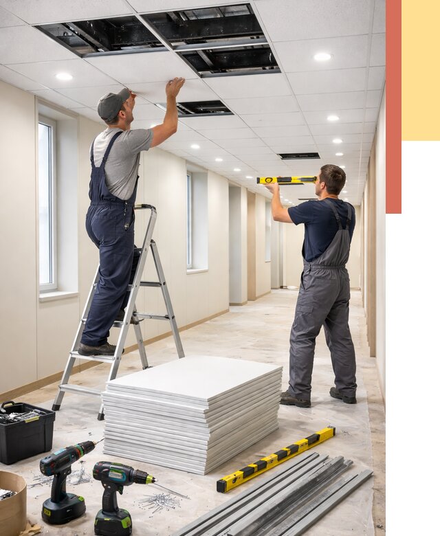 Ремонт потолка Армстронг в Тутаеве от 4718 руб. — быстро и недорого | ОТДЕЛОЧНИК-Ттв