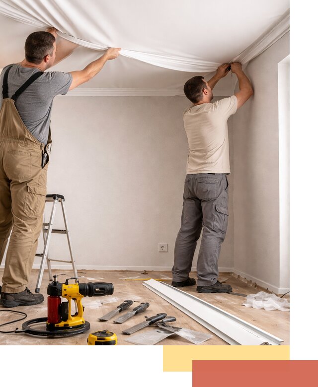 Монтаж ПВХ натяжного потолка в Тутаеве качественно и быстро