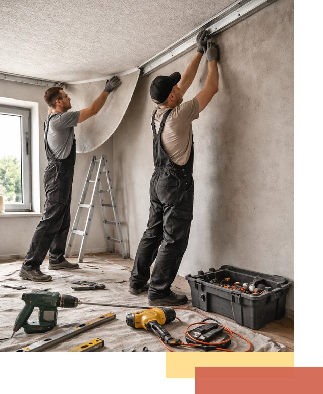 Монтаж фактурного натяжного потолка в Тутаеве качественно и быстро