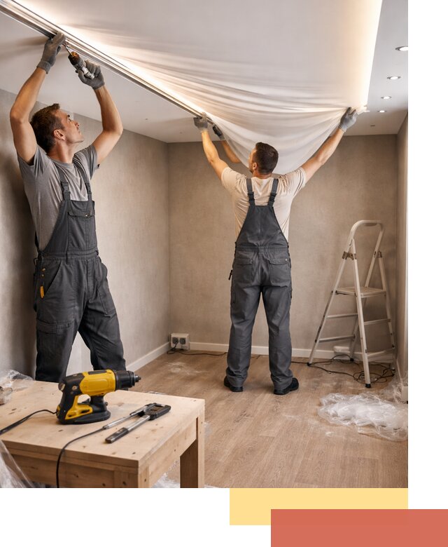 Монтаж натяжного потолка с подсветкой в Тутаеве цена и сроки