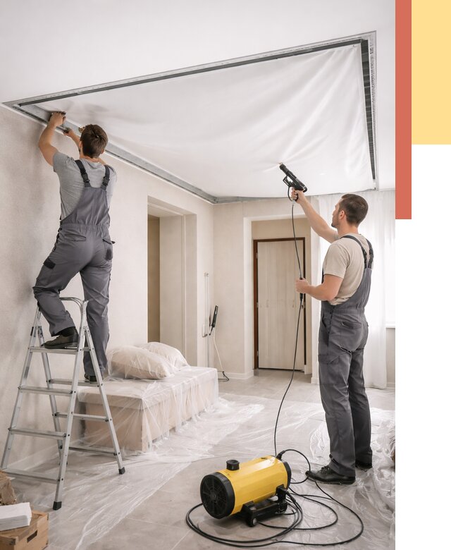 Монтаж натяжного потолка в прихожей в Тутаеве от 2778 руб. под ключ | ОТДЕЛОЧНИК-Ттв