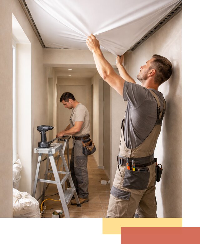 Монтаж натяжного потолка в прихожей в Тутаеве