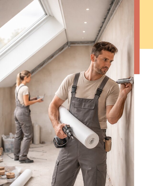 Монтаж натяжного потолка на мансарде в Тутаеве от 3669 руб. | ОТДЕЛОЧНИК-Ттв