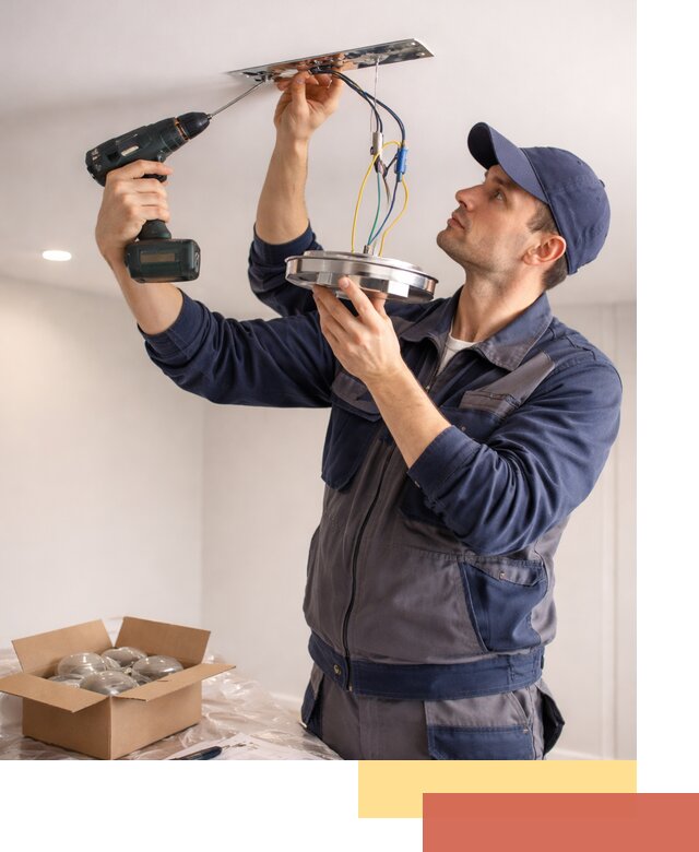 Установка люстры в натяжной потолок в Тутаеве