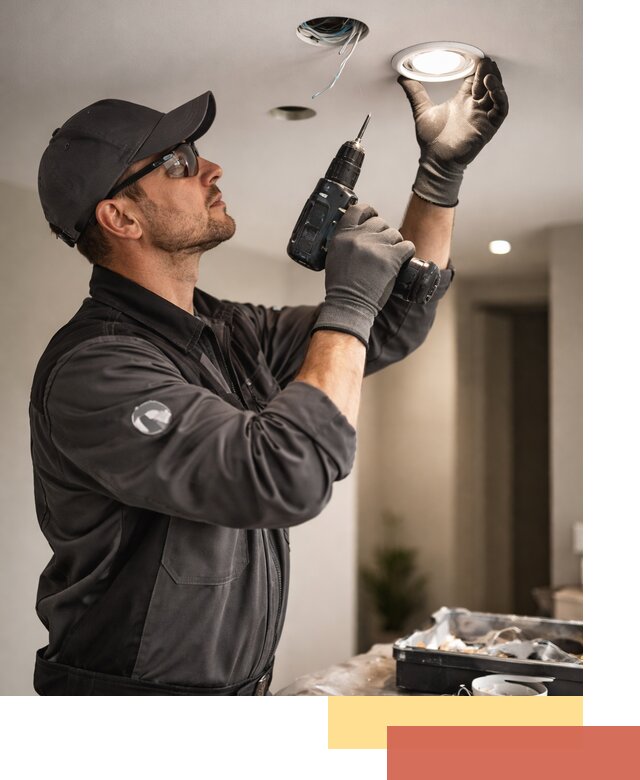 Установка точечных светильников в натяжной потолок в Тутаеве