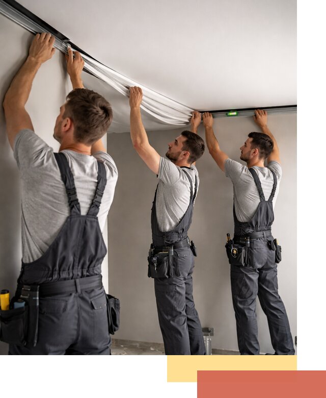 Теневые натяжные потолки в Тутаеве: монтаж и отделка быстро и качественно