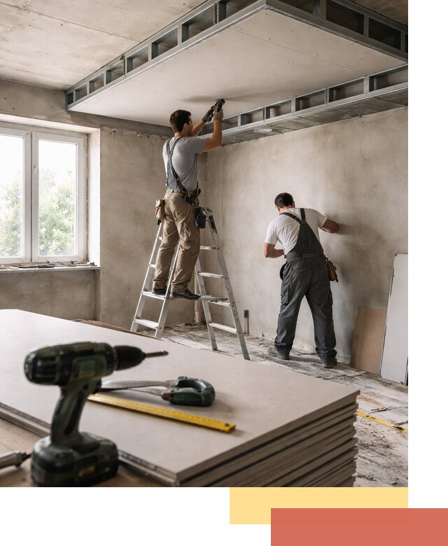 Двухуровневый потолок из гипсокартона в Тутаеве