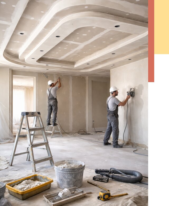 Многоуровневый потолок из гипсокартона в Тутаеве от 786 руб. под ключ | ОТДЕЛОЧНИК-Ттв