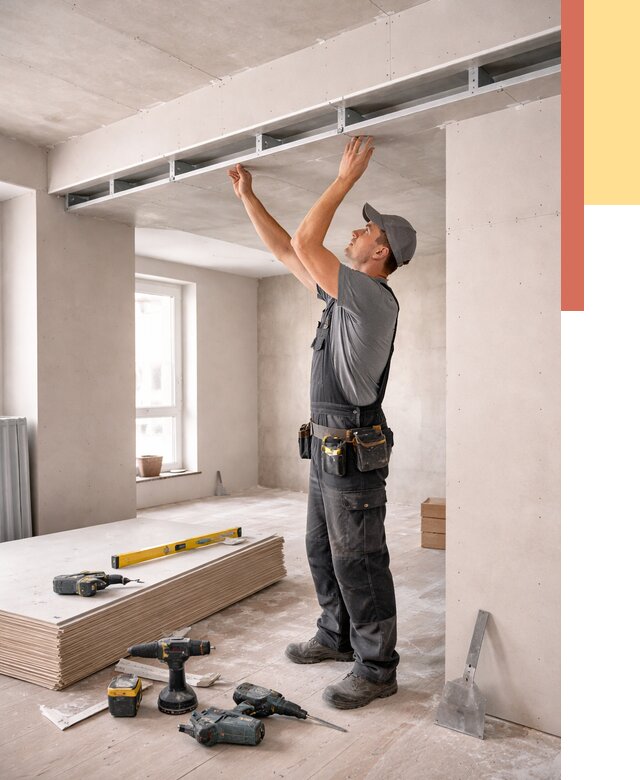 Потолок из гипсокартона с нишей в Тутаеве от 1311 руб. под ключ | ОТДЕЛОЧНИК-Ттв