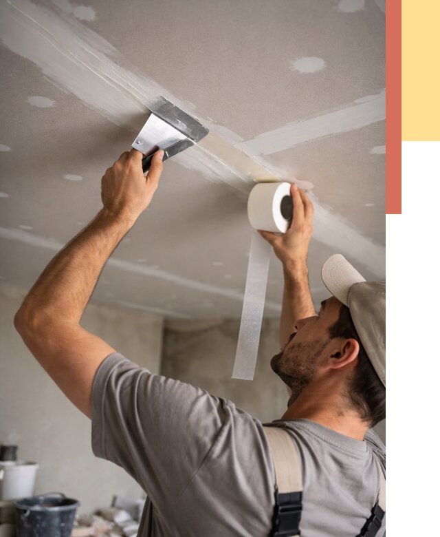 Обработка швов потолка ГКЛ в Тутаеве от 7863 руб. под ключ | ОТДЕЛОЧНИК-Ттв