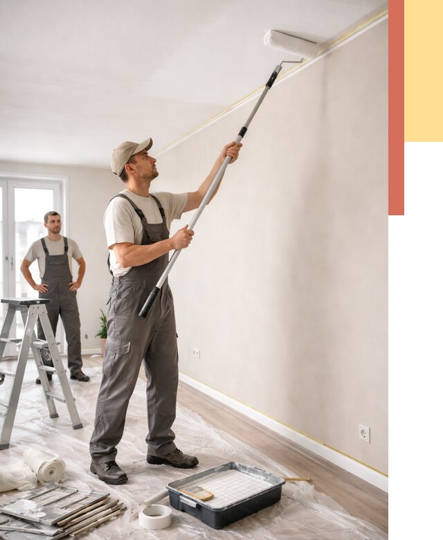 Покраска потолка из гипсокартона в Тутаеве от 4718 руб./м2 — услуги под ключ | ОТДЕЛОЧНИК-Ттв