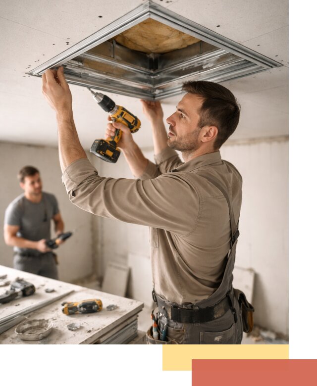 Монтаж люка в потолок из ГКЛ в Тутаеве