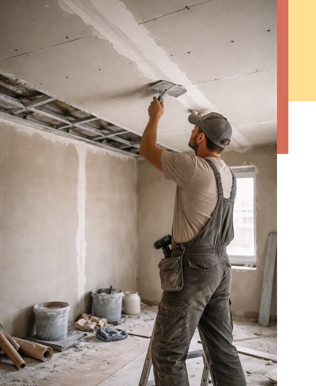 Ремонт потолка из гипсокартона в Тутаеве от 681 руб./м² — быстро и недорого | ОТДЕЛОЧНИК-Ттв