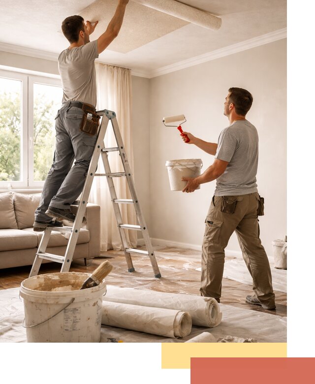 Поклейка обоев на потолок в Тутаеве — качественно и быстро