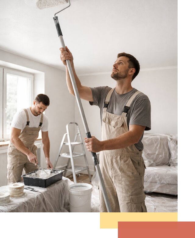 Покраска потолка водоэмульсионной краской в Тутаеве