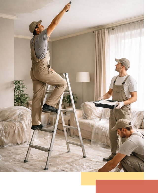 Покраска потолков акриловой краской в Тутаеве качественно и быстро