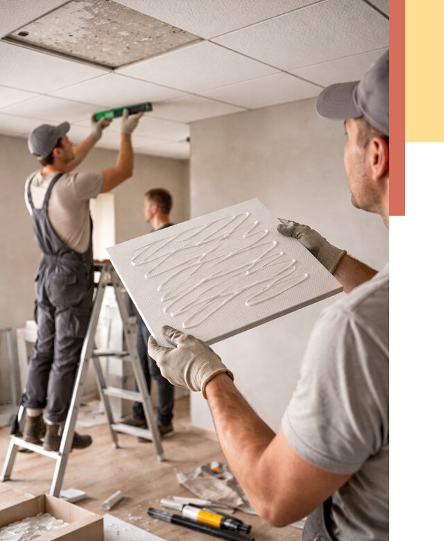 Монтаж потолочной плитки в Тутаеве от 4718 руб. — быстро и недорого | ОТДЕЛОЧНИК-Ттв