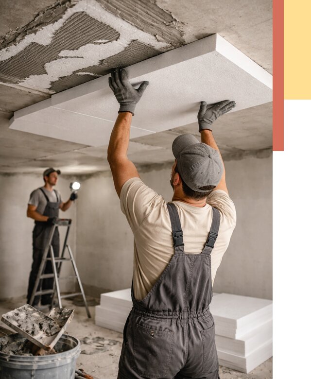 Утепление потолка пенопластом в Тутаеве от 4718 руб/м2 — недорого и быстро | ОТДЕЛОЧНИК-Ттв