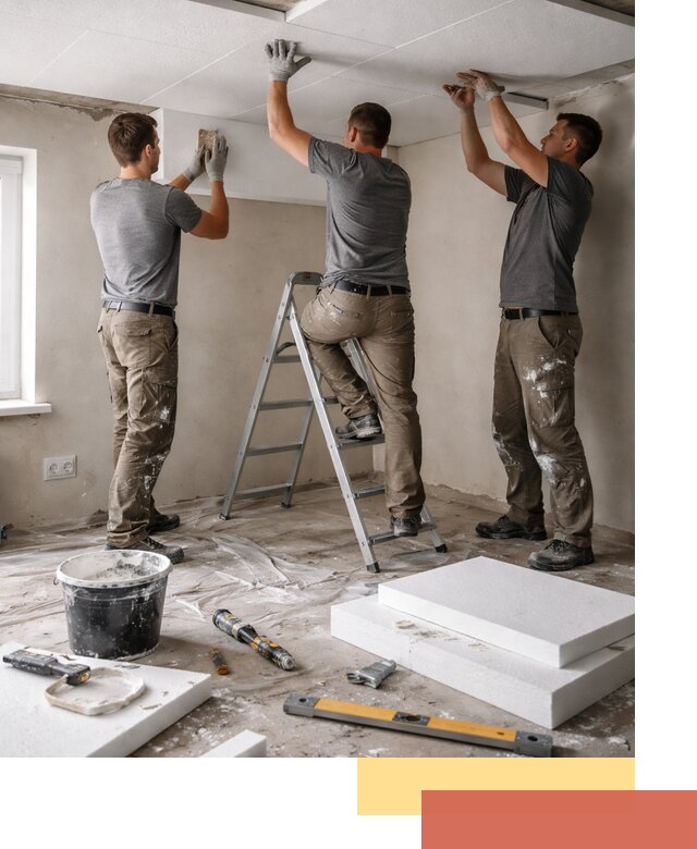 Утепление потолка пенопластом в Тутаеве быстро и качественно